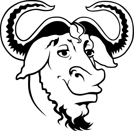 Heckert GNU white with embedded secret message